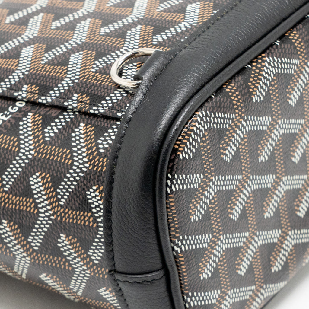 Goyard Mini Alpin backpack goyardline canvas / calfskin black SHW