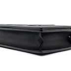 GUCCI FLAP WALLET ON CHAIN CALFSKIN BLACK SHW