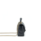 CHANEL TOP HANDLE RECTANGULAR FLAP BAG LAMBSKIN GHW