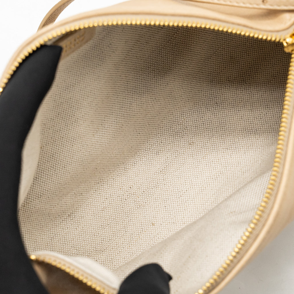 Miu Miu Clutch Bag Nappa Leather Beige GHW