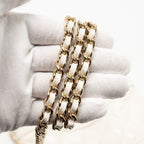 CHANEL MINI 31 CLUTCH WITH CHAIN SHINY LAMBSKIN WHITE LGHW (MICROCHIP)