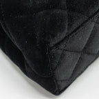 CHANEL 24A MINI SHOPPING TOTE/MINI KELLY VELVET BLACK GHW (MICROCHIP)
