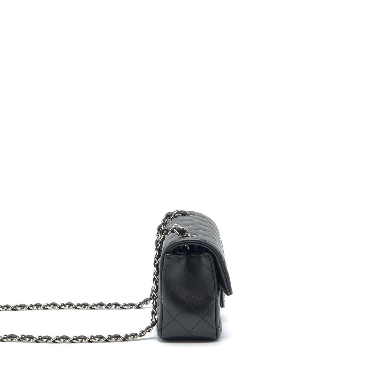 CHANEL MINI RECTANGULAR LAMBSKIN BLACK SHW