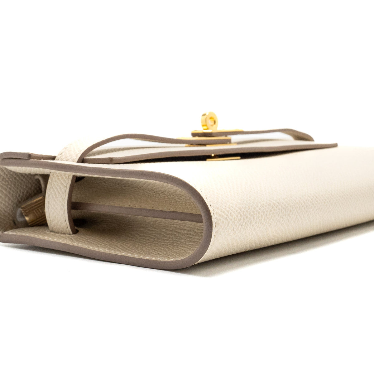 Hermes classic Kelly To Go epsom craie GHW