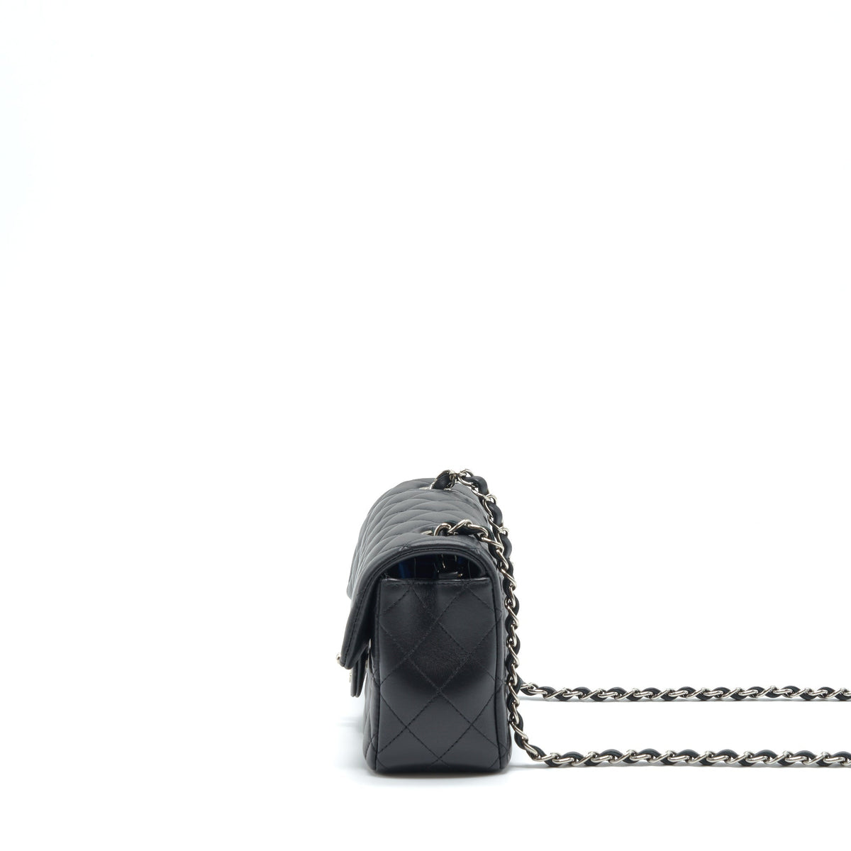 CHANEL MINI RECTANGULAR LAMBSKIN BLACK SHW