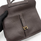Hermes Halzan 25 Clemence Ebene/Zanzibar Blue GHW