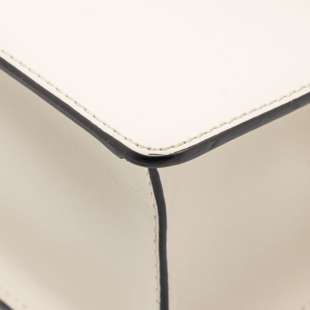 Gucci top handle mini Sylvie bag calfskin white GHW
