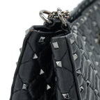 VALENTINO GARAVANI ROCKSTUD TOTE/SHOULDER BAG BLACK SHW