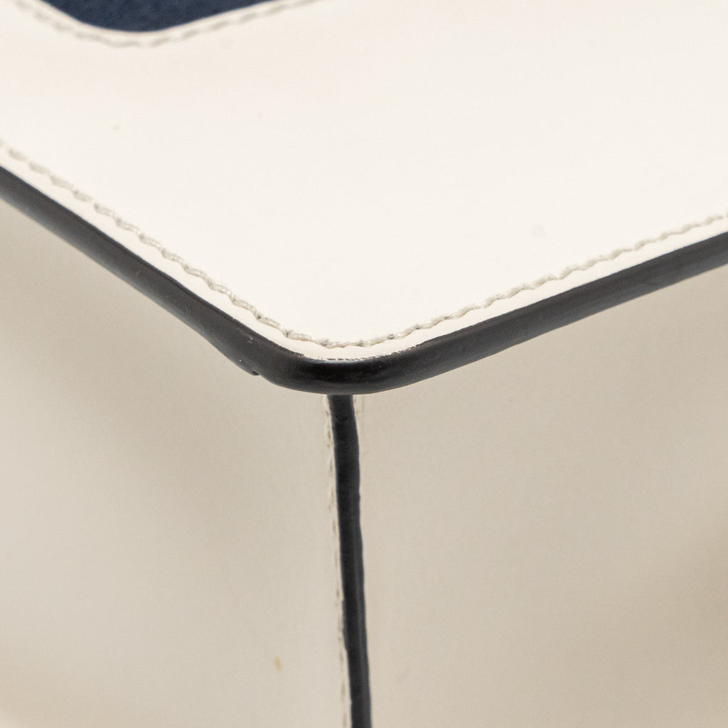 Gucci top handle mini Sylvie bag calfskin white GHW
