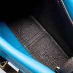 Hermes Halzan 25 Clemence Ebene/Zanzibar Blue GHW