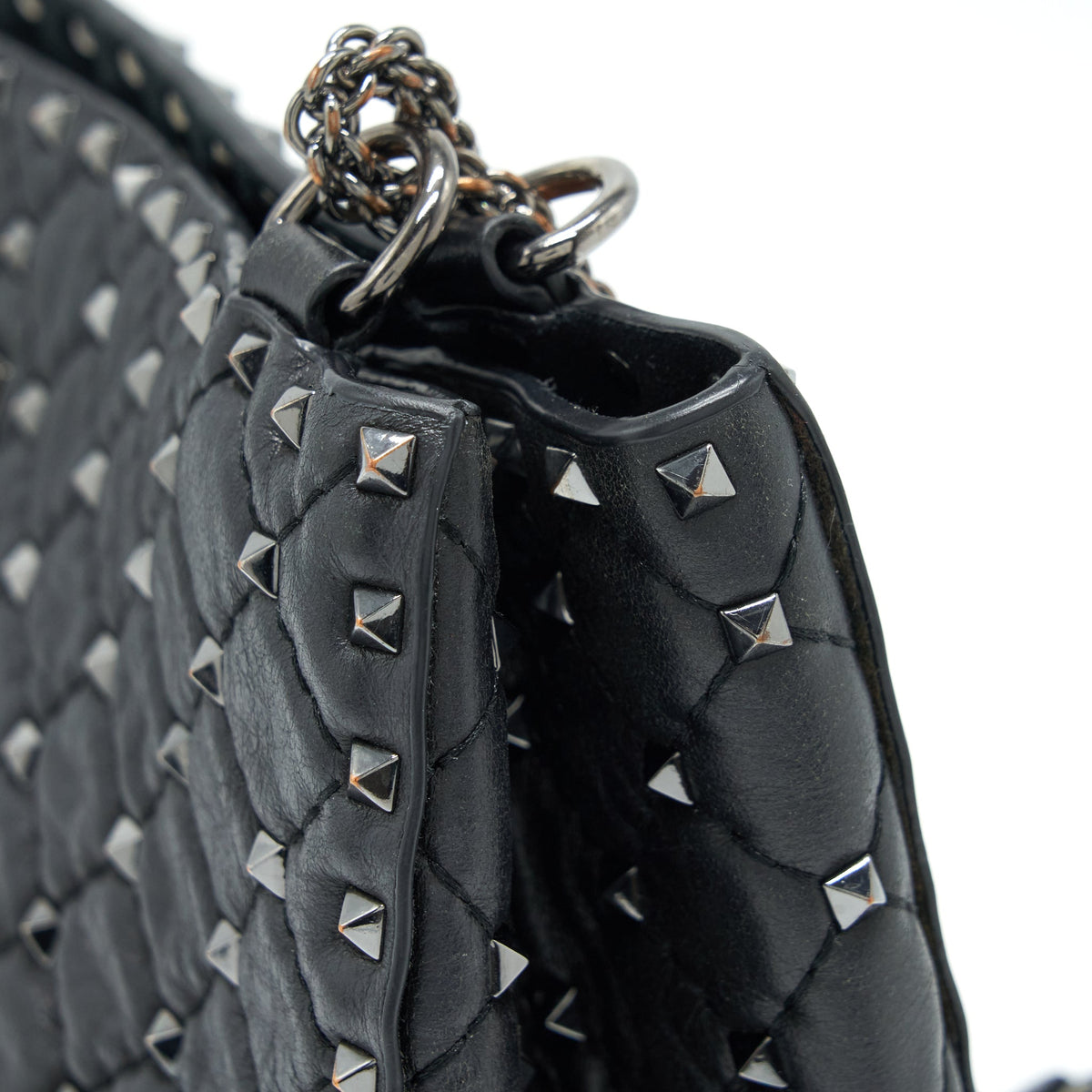 VALENTINO GARAVANI ROCKSTUD TOTE/SHOULDER BAG BLACK SHW