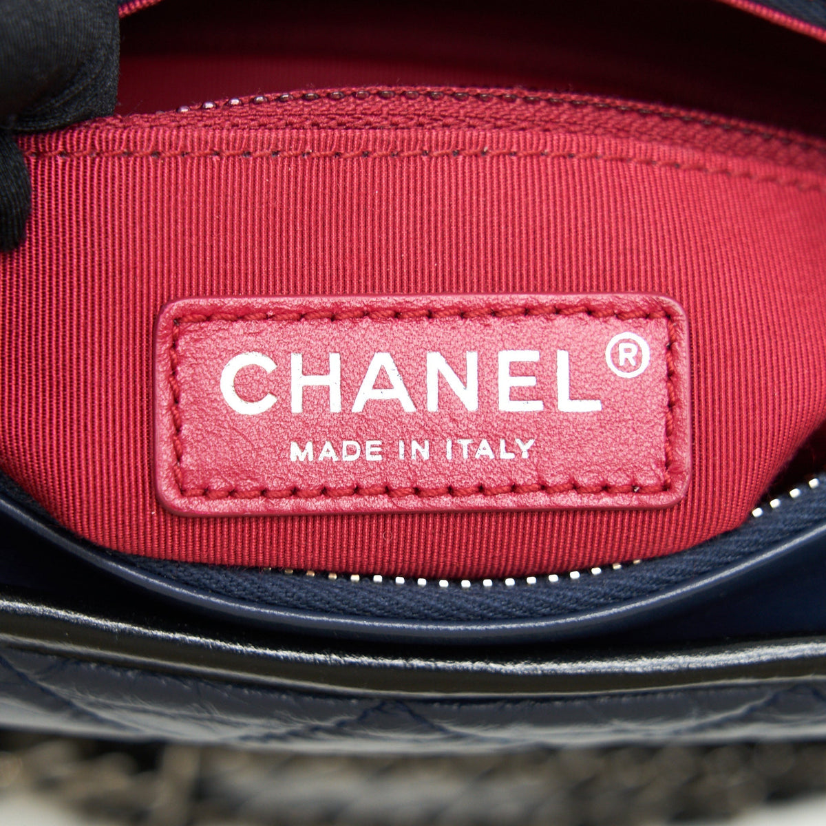CHANEL SMALL GABRIELLE HOBO BAG BLACK/ NAVY GHW