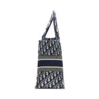 DIOR MEDIUM BOOK TOTE OBLIQUE EMBROIDERY BLUE