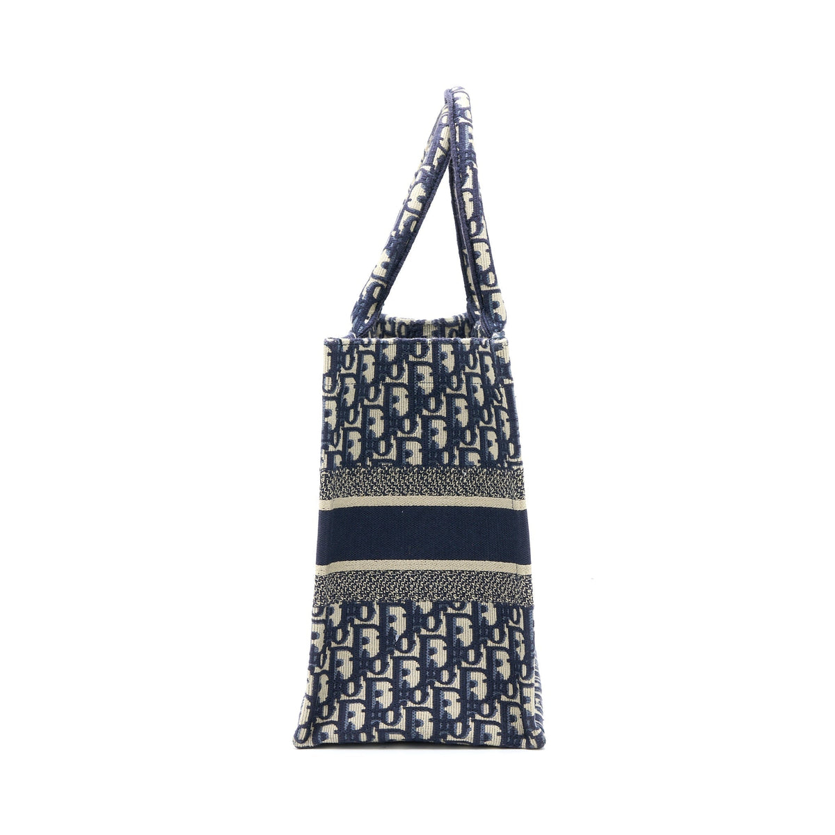 DIOR MEDIUM BOOK TOTE OBLIQUE EMBROIDERY BLUE