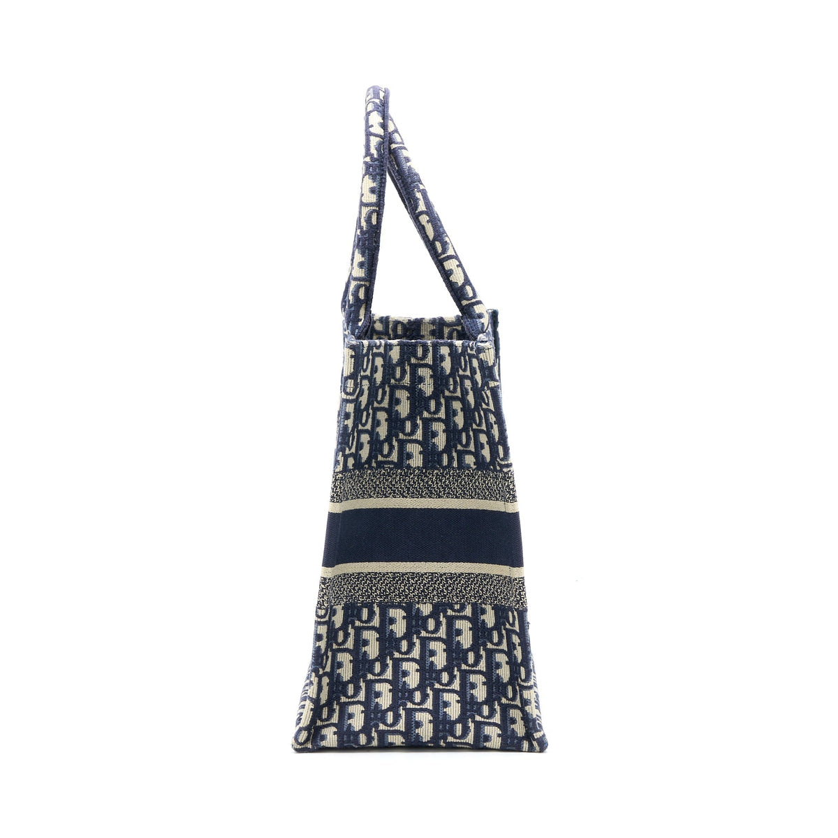 DIOR MEDIUM BOOK TOTE OBLIQUE EMBROIDERY BLUE
