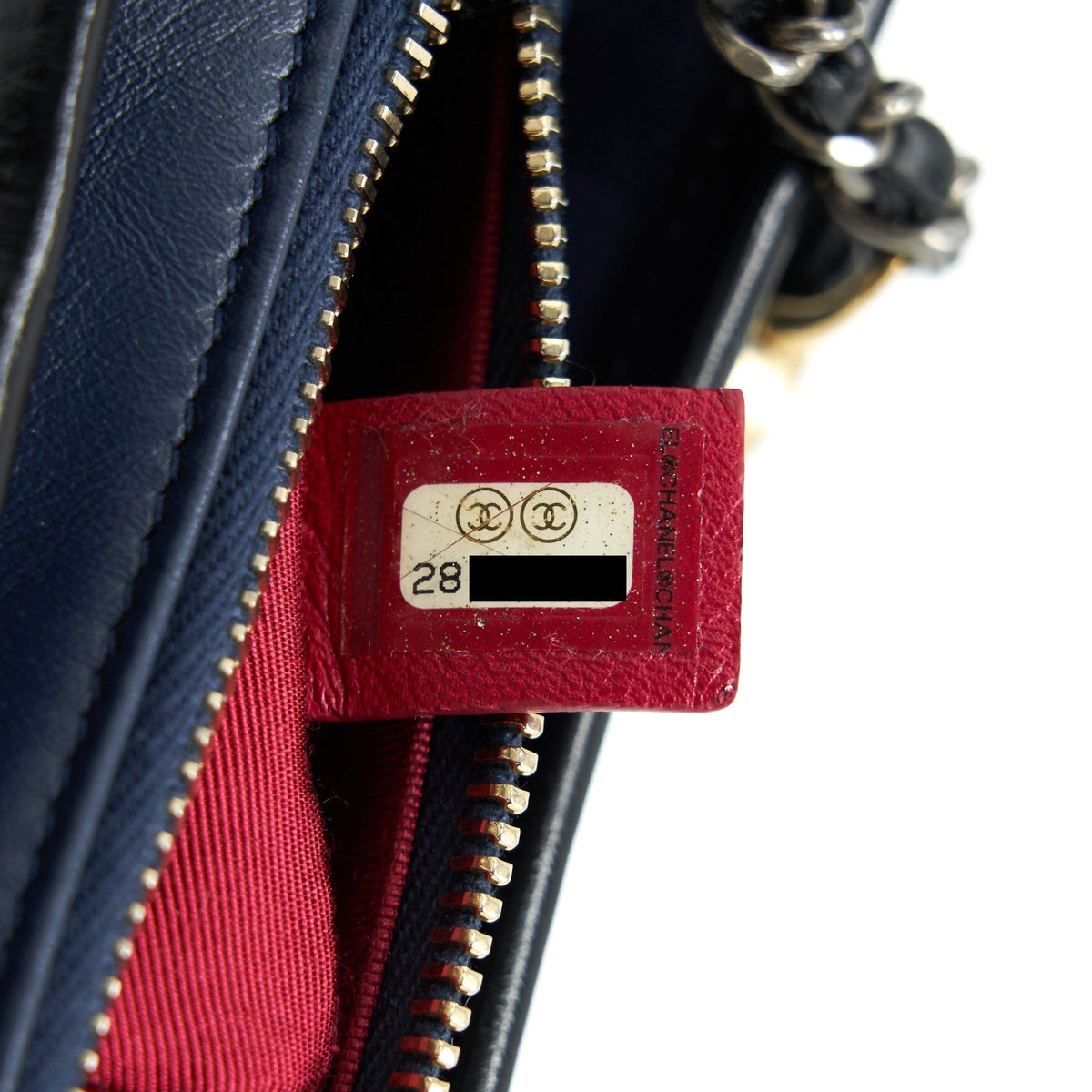 CHANEL SMALL GABRIELLE HOBO BAG BLACK/ NAVY GHW