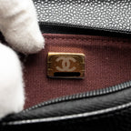 CHANEL CLASSIC WALLET ON CHAIN CAVIAR BLACK GHW (MICROCHIP)