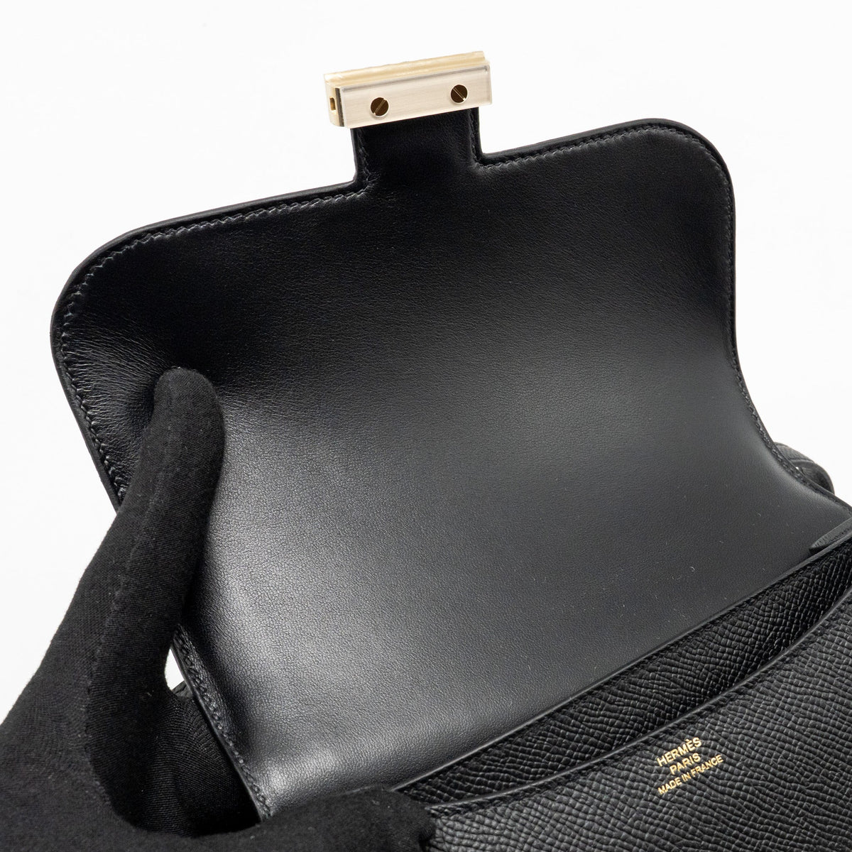 Hermes Mini Constance Epsom Black Brushed GHW