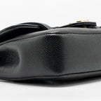 Chanel Preppy Coco Clutch with Leather Strap Grained Shiny Calfskin Black GHW (Microchip)