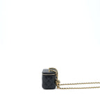 CHANEL 22S PEARL CRUSH MINI VANITY WITH CHAIN LAMBSKIN BLACK GHW