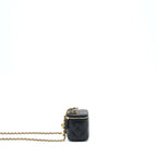 CHANEL 22S PEARL CRUSH MINI VANITY WITH CHAIN LAMBSKIN BLACK GHW