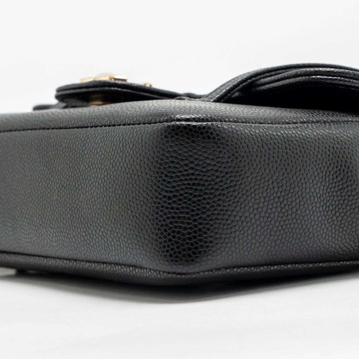 Chanel Preppy Coco Clutch with Leather Strap Grained Shiny Calfskin Black GHW (Microchip)