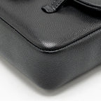 Chanel Preppy Coco Clutch with Leather Strap Grained Shiny Calfskin Black GHW (Microchip)
