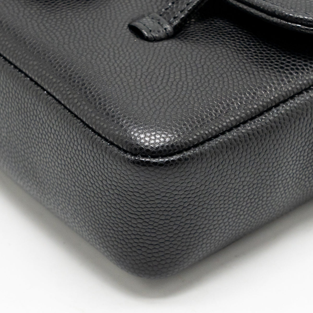 Chanel Preppy Coco Clutch with Leather Strap Grained Shiny Calfskin Black GHW (Microchip)