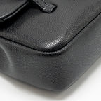 Chanel Preppy Coco Clutch with Leather Strap Grained Shiny Calfskin Black GHW (Microchip)