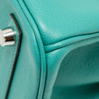 Hermes Birkin 25 Taurillon Novello Vert Verona/Rose Lipstick SHW
