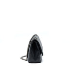 CHANEL 2.55 227 REISSUE CALFSKIN BLACK RUTHENIUM HARDWARE