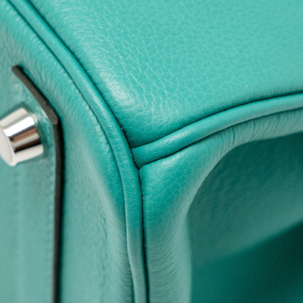 Hermes Birkin 25 Taurillon Novello Vert Verona/Rose Lipstick SHW