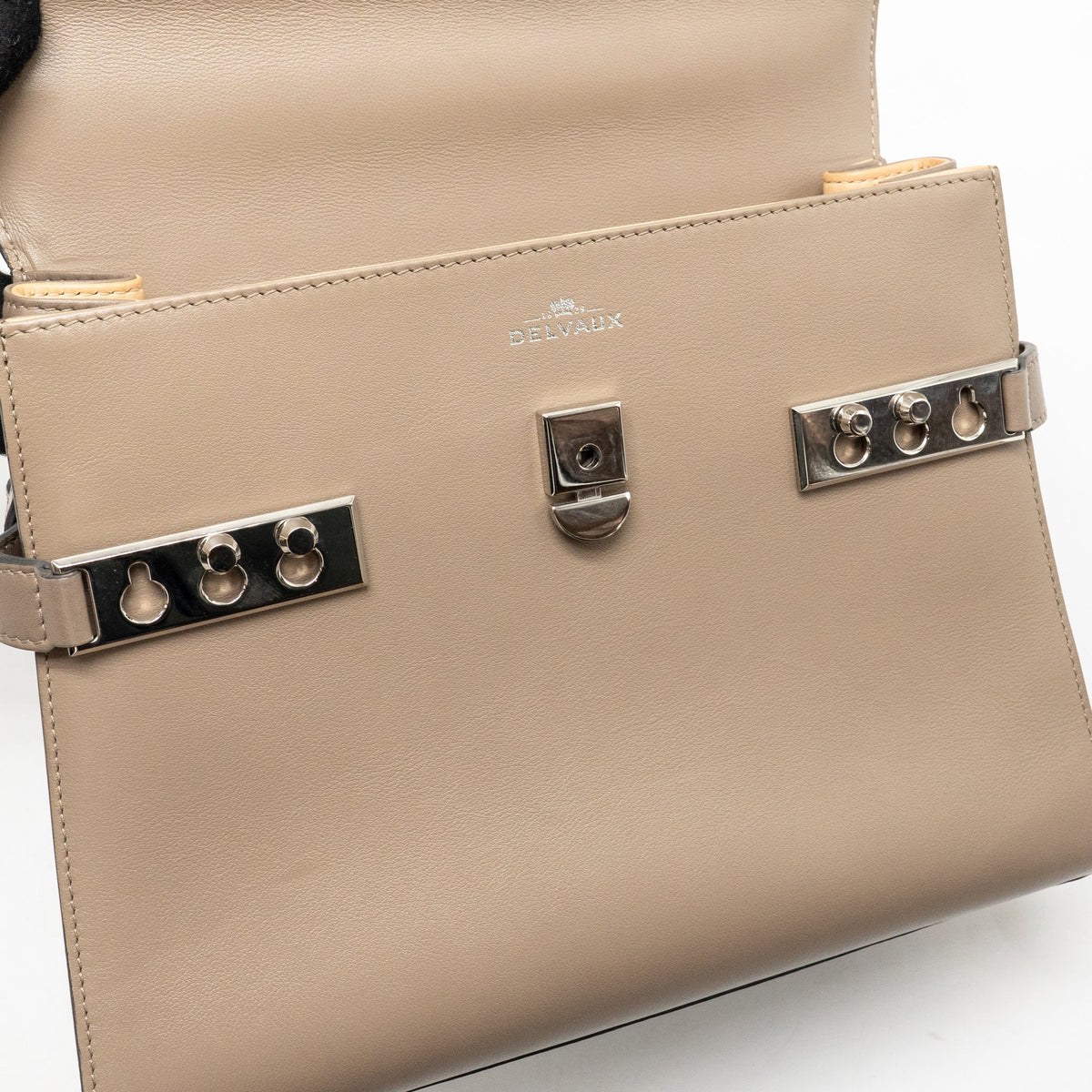 Delvaux tempete calfskin grey SHW