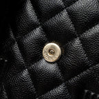 CHANEL VERTICAL PHONE POUCH CAVIAR BLACK LGHW
