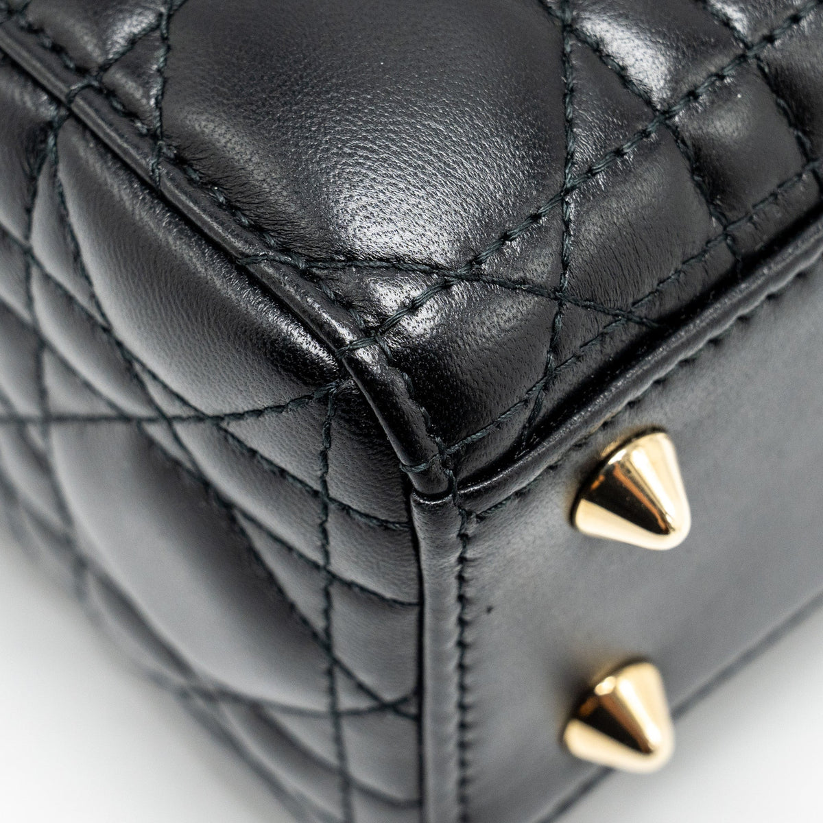 DIOR SMALL MY ABC LADY DIOR BAG LAMBSKIN BLACK LGHW