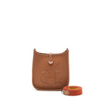HERMES MINI EVELYNE CLEMENCE GOLD/ AMORE-BRIQUE SHW