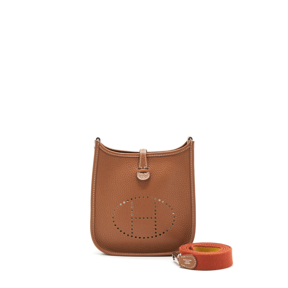 HERMES MINI EVELYNE CLEMENCE GOLD/ AMORE-BRIQUE SHW
