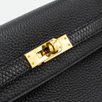 HERMES TOUCH KELLY 25 TOGO / LIZARD BLACK GHW