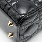 DIOR SMALL MY ABC LADY DIOR BAG LAMBSKIN BLACK LGHW