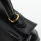 HERMES TOUCH KELLY 25 TOGO / LIZARD BLACK GHW