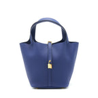 Hermes picotin 22 Lock bag Taurillon Maurice blue Saphir GHW