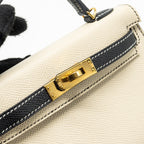 HERMES MINI KELLY SPECIAL ORDER EPSOM NATA/BLACK GHW