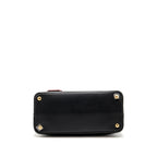 Prada double Saffiano bag leather black GHW