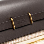 HERMES HERBAGMINI CANVAS/HUNTER LEATHER ECRU-BEIGE/EBENE GHW