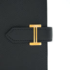 Hermes Bearn Compact Wallet Black GHW