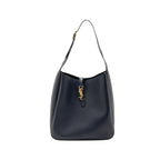Saint Laurent/YSL Le 5 A 7 Supple Large Bag Grained Calfskin Bleu Abysse GHW