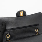 CHANEL MEDIUM CLASSIC DOUBLE FLAP BAG CAVIAR BLACK GHW