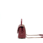 CHANEL 21A SMALL COCO HANDLE CAVIAR NC635 BURGUNDY LGHW