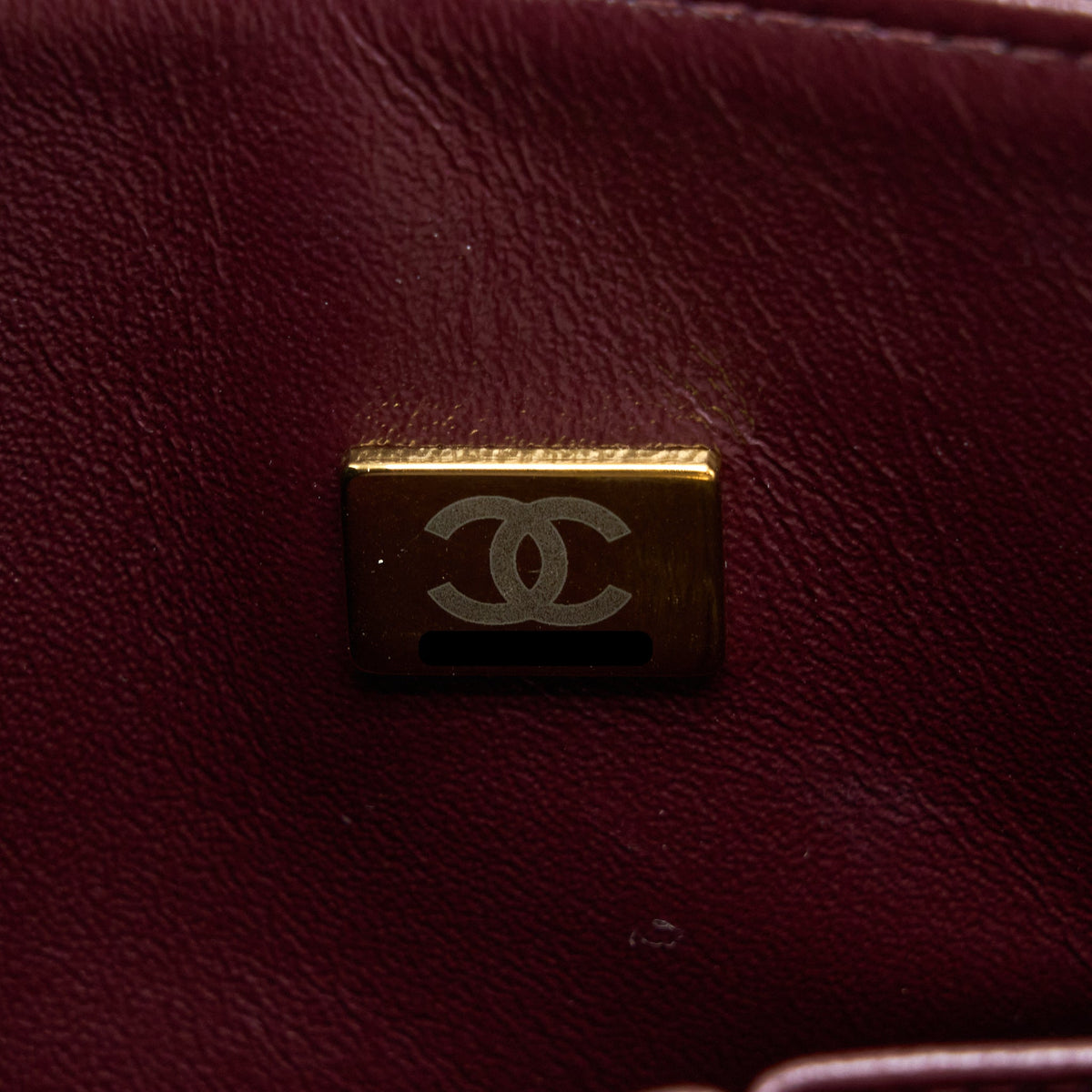 CHANEL SMALL CLASSIC FLAP BAG CAVIAR BLACK GHW (MICROCHIP)