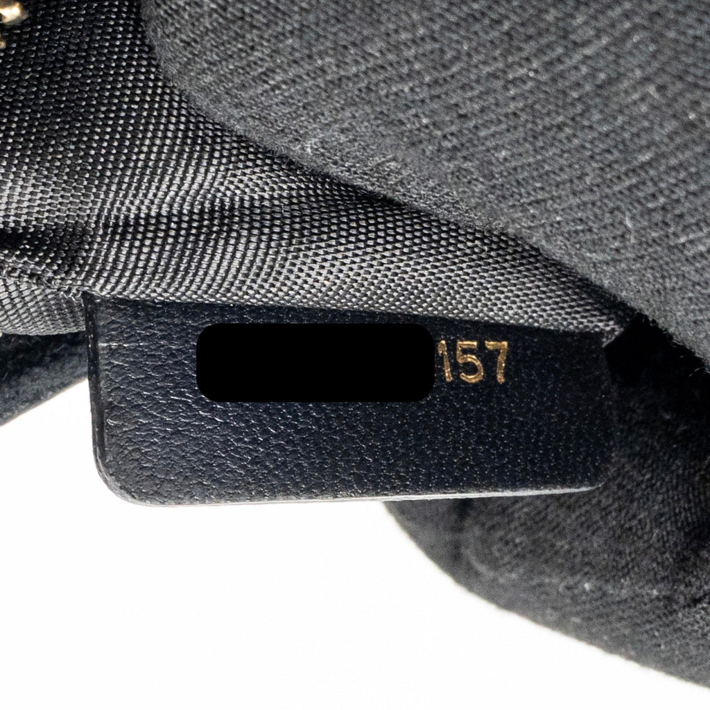 DIOR DIORADDICT WALLET ON CHAIN CANNAGE LEATHER BLACK GHW